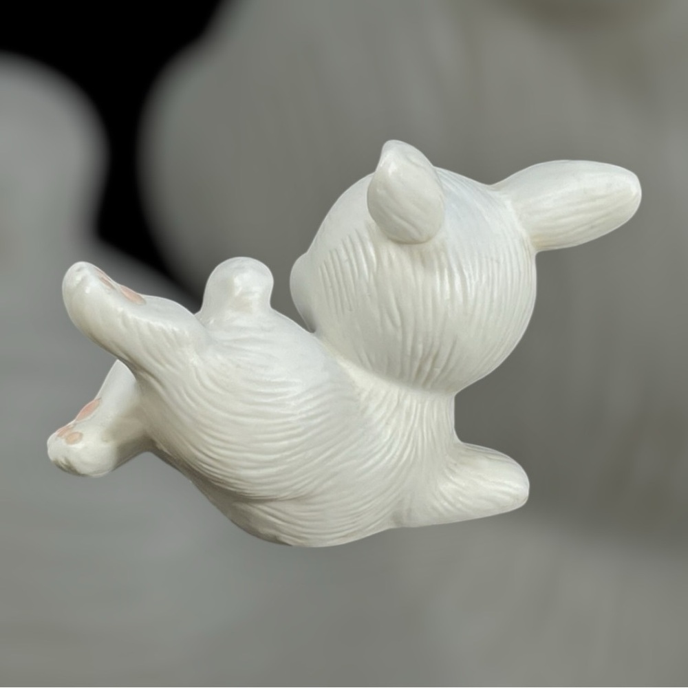 Set of 2🐰Vintage HOMCO #1454 Playful Bunny Rabbit Figurines Ceramic - Picture 7 of 13